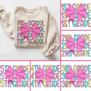 Coquette Back To School Png, Teacher Cute Bundle PNG, First Day Of School Png, Coquette Student Bundle Png, Back To School Png Bundle