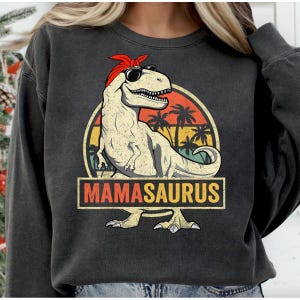 Hilarious Retro Mamasaurus T-Rex Dinosaur, Mama Saurus Family Matching Design PNG, Sublimate Designs Download