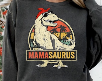 Hilarious Retro Mamasaurus T-Rex Dinosaur, Mama Saurus Family Matching Design PNG, Sublimate Designs Download