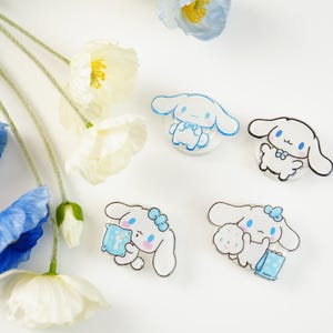 Cinnamoroll Phone Grip: Cute Resin Holder, Butterfly Design, Magnetic/Adhesive