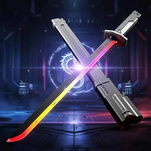 Espada con luz LED brillante, regalo personalizado, accesorio de cosplay multicolor, espada de anime, espada coleccionable, regalo único para novio, el mejor regalo de Navidad.