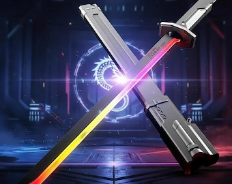 LED Glow Spark Sword Personalized Gift Multi Color Cosplay Prop Anime sword Collectible Sword Unique Gift for boyfriend Best Christmas Gift