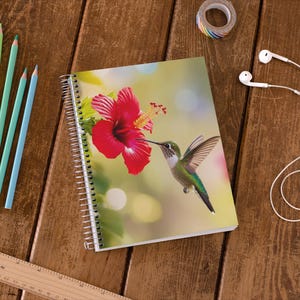 Hummingbird Spiral Notebook, Ruled Line, Writing Journal,  Nature Lover Gift