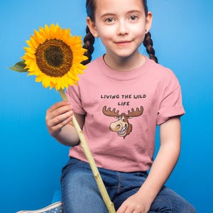 Toddler Tee, Moose Shirt, Kids Nature T-Shirt, Outdoor Adventure Top, Wild Life Children Clothing, Playtime T-Shirt