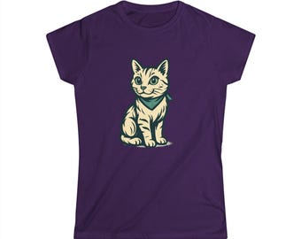 Maglietta con grafica di un gattino carino — Maglietta con gatto carino per mamme di gatti