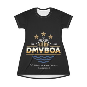 Boat Owners Association T‑Shirt Dress — Dmvboa Dc Md Va Nautical Graphic Dress