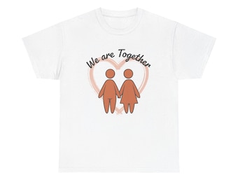 Camiseta para parejas "Estamos juntos" — Camiseta a juego para parejas