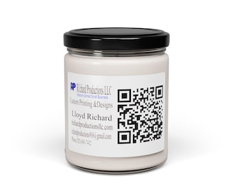 Vela de soja perfumada de 9 oz — Vela en frasco limpio con fragancia sutil (vertida a mano)