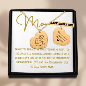 Gepersonaliseerde moederketting, moederketting cadeau, aan mijn mama berichtkaart sieraden, Moederdagcadeau, cadeau voor moeder, moeder emotionele boodschap