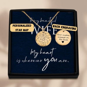 Regalo per la moglie, collana con messaggio personalizzato, regalo di gioielli dal marito, regali con messaggio personalizzato per la moglie, regalo sentimentale, regali di anniversario