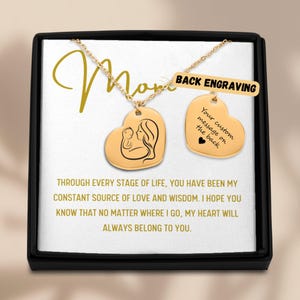 Personalisiertes Muttertagsgeschenk für Mama, Muttertagshalskette, Geschenk von Tochter, Geschenk vom Sohn, Sentimentales Geschenk der Mutter, Nachrichtenkarte Mutter