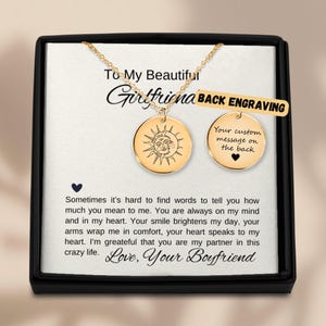 Vriendin ketting cadeau, gepersonaliseerde ketting voor vriendin, vriendin sieraden, vriendin cadeau, vriendin sieraden bericht kaart cadeau