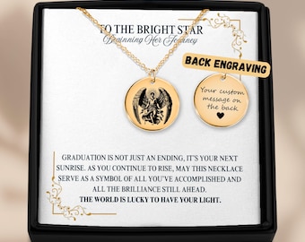 Engraved Graduation Gifts, Graduation Necklace For Women, Graduation Faith Gifts For Her, College Graduation Gift, High School Graduation