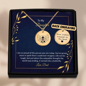 Personalized Daughter Birthday Gifts from Father to Daughter Gift Birthday Gifts from Dad Daughter Jewelry Name Necklace Meaningful Jewelry