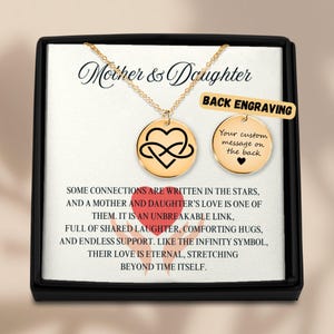 Geschenke für Mutter und Tochter, Sentimentales Geschenk für Mutter oder Tochter, Sinnvoller Schmuck, Geburtstagsgeschenk, Anhänger mit Nachrichtenkarte, Mutter Geschenk