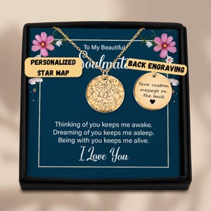 À ma belle âme soeur collier personnalisé collier âme soeur pour elle âme soeur cadeau pour femme bijoux anniversaire pour petite amie carte message