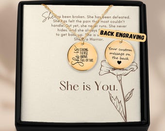 HOPE LOVE SHINE Encouraging Gift for Women - Courage, Strength, Motivational, Inspirational Necklace, Cancer Survivor Gift For Her