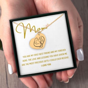 Regalo personalizzato per la mamma, collana personalizzata per la festa della mamma con biglietto con messaggio, gioielli per la mamma, regalo di compleanno per la mamma. Gioielli per la mamma
