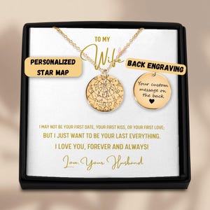 Cadeau pour femme, Collier femme, Cadeau d'anniversaire pour femme, Carte du ciel personnalisée, Cadeaux pour femme, Cadeau d'anniversaire, Cadeaux d'anniversaire pour femme, Texte personnalisé Cadeaux pour femme