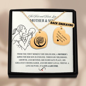 Regalo per la festa della mamma per la mamma dal figlio, regalo per la mamma, collana con albero della vita per biglietto della festa della mamma, regali premurosi per la mamma, idee regalo per la mamma