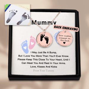 Personalisierte Baby Beulen, für meine Mutter Halskette mit Nachrichtenkarte, Mama zu sein, Halskette erwartet Mama, personalisierter Schwangerschafts Schmuck