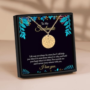 Cadeau âme soeur personnalisé, collier âme soeur, cadeau pour femme, cadeaux âme soeur, collier petite amie, bijoux âme soeur, message d'amour âme soeur