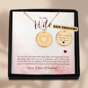 Aan mijn vrouw ketting, aan mijn vrouw, aan mijn soulmate, vrouw ketting, aan mijn vrouw ketting berichtkaart, ketting voor vrouw, soulmate ketting geschenken
