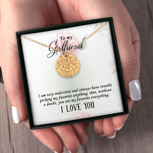 Presente personalizado para namorada, BFF para GFF, presente de aniversário, presente de joias de aniversário, joias de cartão de mensagem, joias de caixa de presente, presentes de aniversário