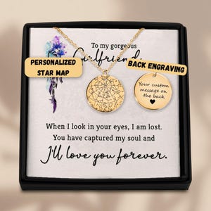 Presente personalizado para namorada, BFF para GFF, presente de aniversário, presente de joias de aniversário com cartão de mensagem, caixa de presente de joias, presentes de aniversário
