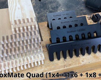 Box Joint Mini Router Jig, Quad pack, Woodworking STL File (Digital Download)