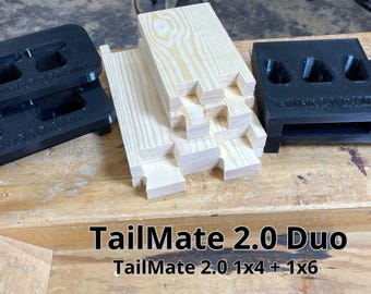 TailMate 2.0 Duo Pack – Digital STL Files – 1x4 + 1x6 Dovetail Jig for Router Joinery