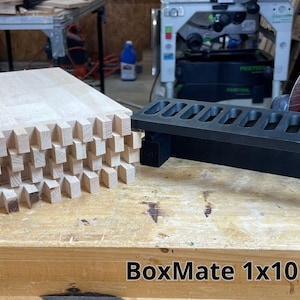 Box Joint Jig for Router: Woodworking Cabinet & Drawer Template BoxMate 10 (1x10)
