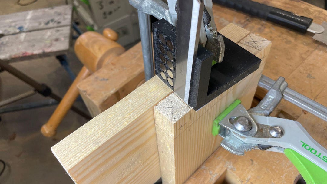 Magnetic Chisel Guide Magnetic Chisel Guide: 90 Degree Woodworking Mortise Jig - Etsy