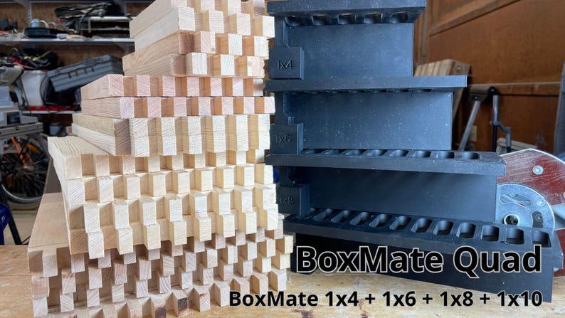 Box Joint Jig for Router: Woodworking Cabinet & Drawer Template BoxMate Quad