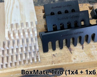 Box Joint Jig Mini Template, Trio pack, STL File (Digital Download)
