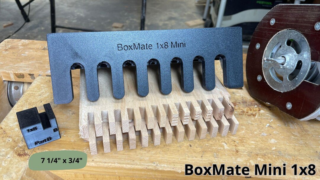 Box Joint Mini Router Jig Template STL File | Boxmate Mini 1x8 (digital ...