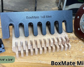 Box Joint Mini Router Jig Template STL File | BoxMate Mini 1x8 (Digital Download)
