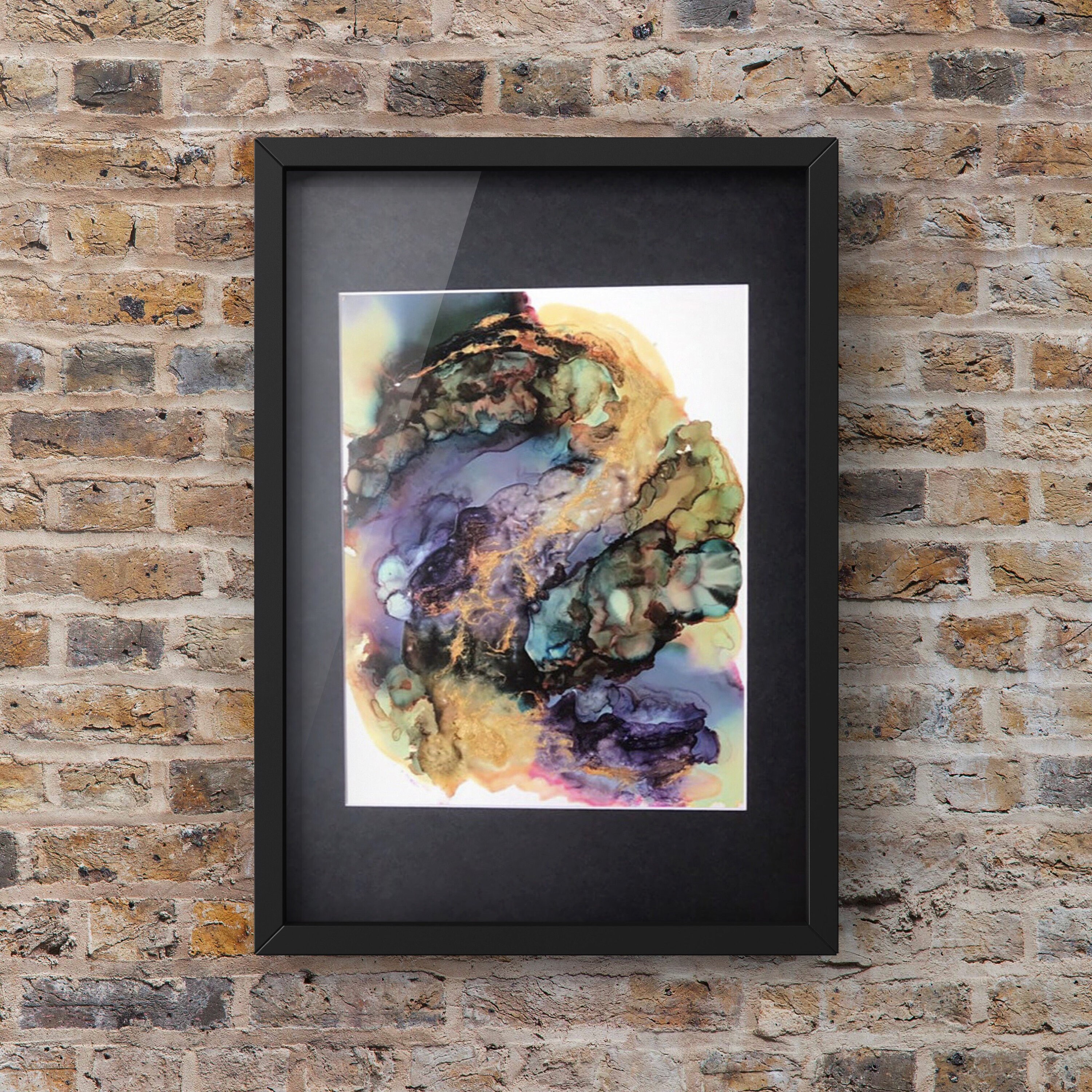 11x14 Original Alcohol Ink Mixed Media with 16x20 Mat Etsy