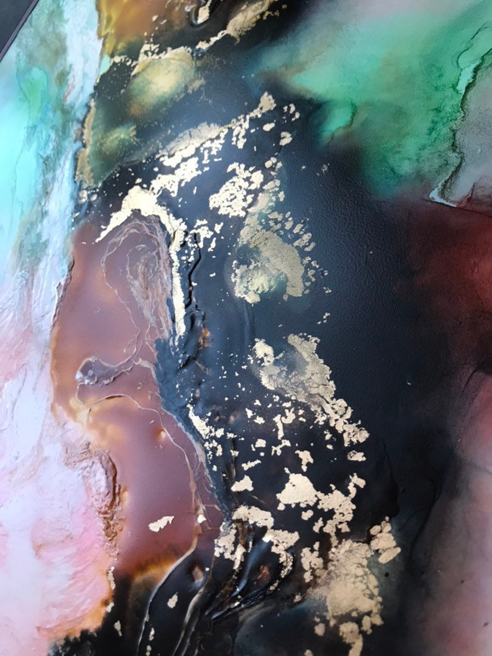 11x14 Original Alcohol Ink Mixed Media With 16x20 Mat Etsy