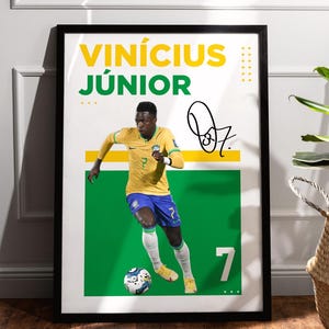 Vinícius Jr. Brazil Digital Wall Art Poster No.7 | Printable Soccer Decor | Brazil Football Gift | Modern Art Download for Brazil Fans