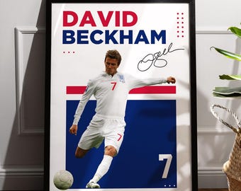 デビッド・ベッカムのポスター、イングランド代表サッカー選手の 
