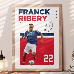 Franck Ribéry Digital Wall Art Poster, France Football Legend Printable Poster, Bayern Star Soccer Decor, Instant Download Poster File