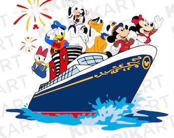 Disney Characters Cruise Sublimation PNG, Family Trip Digital Design, Disney Vacation PNG, Theme Park Travel Printable Disney Cruise Bundle
