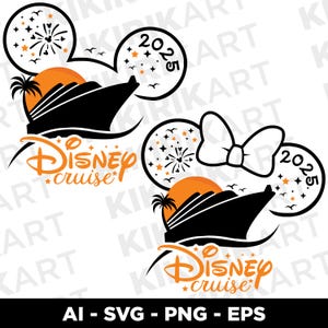 Disney Cruise Ship SVG Bundle, Mickey Minnie Cruise Vacation PNG, Family Trip Digital Download, Cruise Shirt Design, Disney Vacation SVG