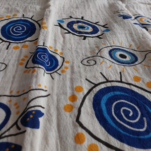 Turkish Evil Eyed Motifs Print Turkish Peshtemal Towel,BeachTowel,Spa Towel,Bridesmaid Gifts,Handmade Coton Towel