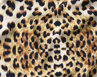 Leopard Print Fabric by the Yard, Luxury Animal Skin Upholstery Fabric for Armchairs Curtains Pillows, 143cm Wide High Quality Textile