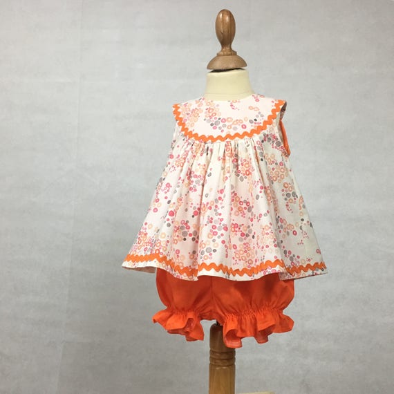 Items similar to Vintage inspired sun dress and bloomers - Girls Summer ...