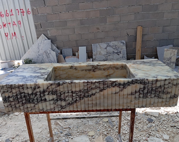 elegant viole marble sink colorant