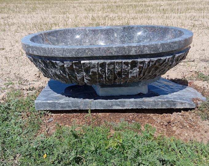 Natural Marble Sink | Handcrafted Natural Marble Sink | Luxury Bathroom Vessel Basin | Unique Stone Vanity Sink