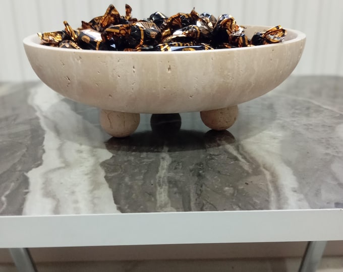 1st class travertine sugar bowl